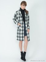 ロングチェックシャツ/ピンク