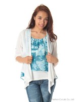 天竺トッパーアンサンブル/オフホワイト