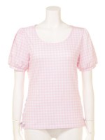 Gingham Puff T/Lavender