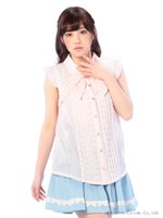 【LIZ LISA】☆WEB LIMITED☆コットンリボン付きシャツ/ピンク