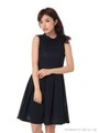 【dazzlin】バックスリットノースリワンピース/ブルー