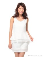 ぺプラムスカパンジャガードセットアップ/ホワイト