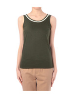 パールビジュー衿タンクトップ/レモンイエロー(031)