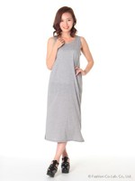 ミモレタンクワンピ/カーキ