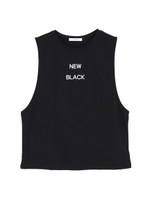 NEW BLACKロゴタンクトップ/ホワイト