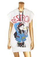 【WEB限定】DESTROYガールノースリーブパーカー/ホワイト