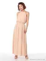 シフォンマキシワンピース/ベージュ
