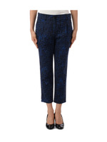 タック使いプリントクロップドパンツ/ネイビー系(193)