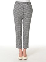 テーパードセンタープレスパンツ/BLK