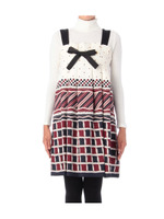 トライバルタックデザインワンピース/グリーン(122)