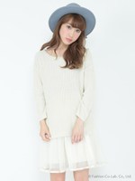 ニットチュールSET UP/ピンク