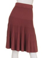 ニットプリーツスカート/WINE