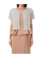 ラメ使いノーボタンカーディガン/ブラック(019)