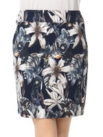 リゾート柄タイトスカート/ネイビー