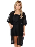 ロングカーデ/BLACK