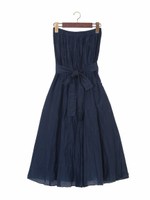 JC C/シルク クリンクル ベア ワンピース/LILAC