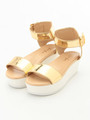 METALLIC SANDAL/GLD