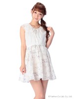 【LIZ LISA】花柄バンダナワンピース/ブルー