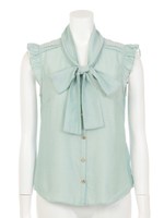 BOW TIE GEORGETTE/ライトグリーン(130)