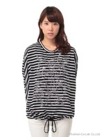 バラいちご刺しゅうドルマンカットソー/ホワイト