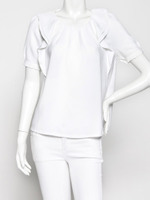 フリルプルオーバーブラウス/ブルー