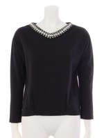 ポンチパールビジュープルオーバー/ブラック