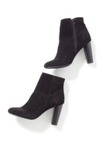 ラウンドスクエアショートブーツ/ブラウン