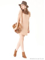 ルーズニットOP/ベージュ