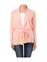 綿麻ショールニットカーディガン/ピンク系(071)