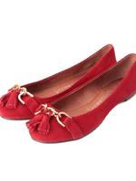 JEFFREY CAMPBELL タッセル付きフラットシューズ/ワインレッド(063)