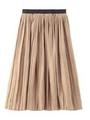 dahl'ia シャイニープリーツスカート/ゴールド(007)