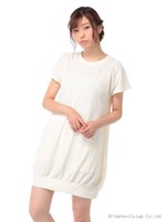 ◇SSコクーンシルエット裏毛ワンピース/Off White