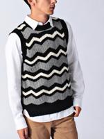 クルーネックニットベスト/グレー(012)