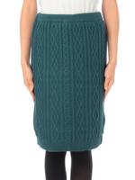 ケーブル編みニットタイトスカート/ブラック(019)