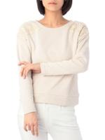 ショルダーレース裏毛プルオーバー/ライトベージュ(051)