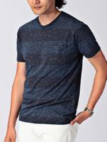 スラブ太ボーダーTシャツ/オフホワイト(103)