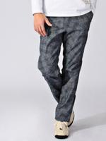 チェックストレートパンツ/ネイビー(993)