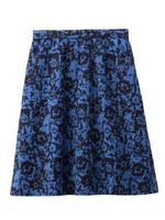 トリックフラワープリントスカート/ネイビー(193)