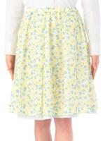 ドット×フラワーレースミディ丈スカート/オフホワイト(103)