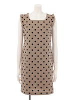 ドットフロッキーサックワンピース/モクグレー