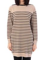 パネルボーダーニットワンピース/オフホワイト(303)