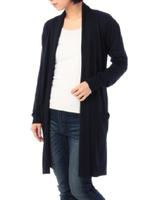 ロングニットカーディガン/カーキ(027)