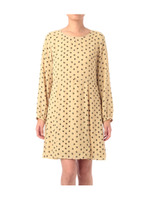 小花柄×ドットジョーゼットワンピース/ベージュ系(152)