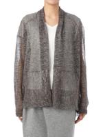 麻混ラメニットトッパーカーディガン/ライトベージュ(051)