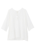 [L]オリエンタル調刺しゅうブラウス/オフホワイト(003)