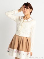 【LIZ LISA】カットリボンカーディガン/ホワイト