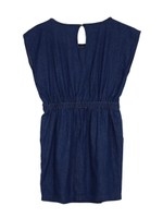 ウエスト切替デニムワンピース/アイスブルー