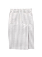 ギンガムチェックストレッチペンシルスカート/サックス(290)