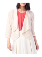 ジョーゼットドレープジャケット/ライトベージュ(051)