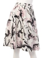 ドリップペイントフラワーフレアSK/ベビーピンク